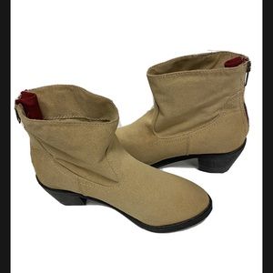 Sketchers faux suede Tan Ankle boots size 8